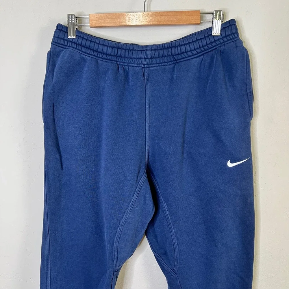 Nike Sweatpants Club Fleece Joggers Mens Size Large Navy Blue 826431-410